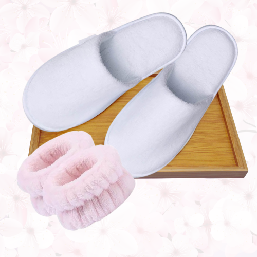 Luxury Slippers + Wrist Bands