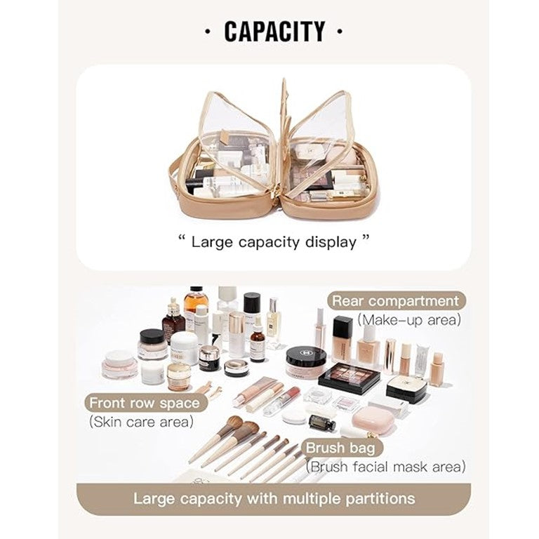Soft Shell Makeup Bag with Brush Pouch