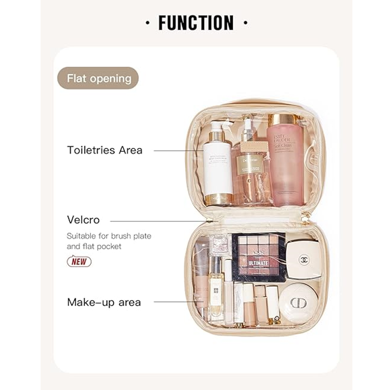 Soft Shell Makeup Bag with Brush Pouch