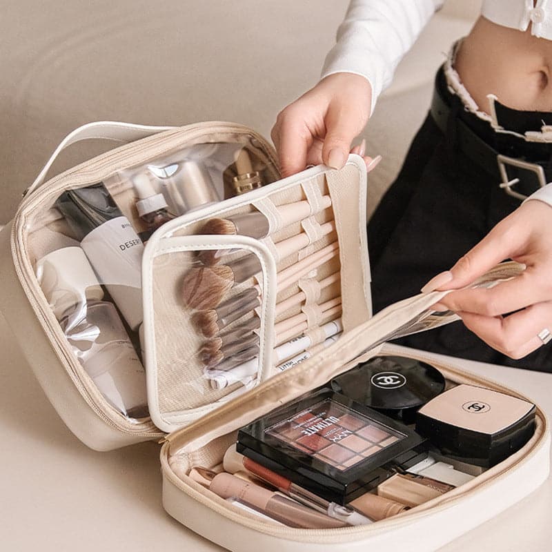 Soft Shell Makeup Bag with Brush Pouch