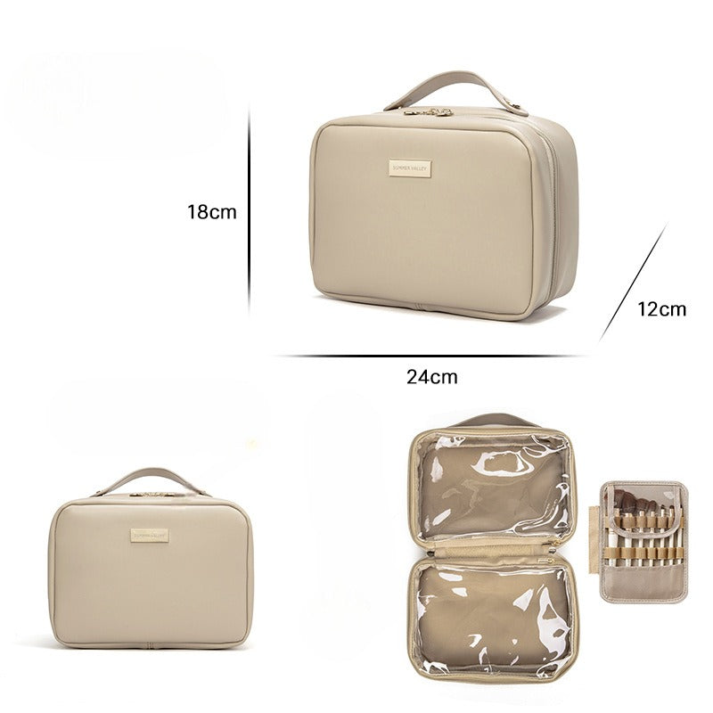 Soft Shell Makeup Bag with Brush Pouch