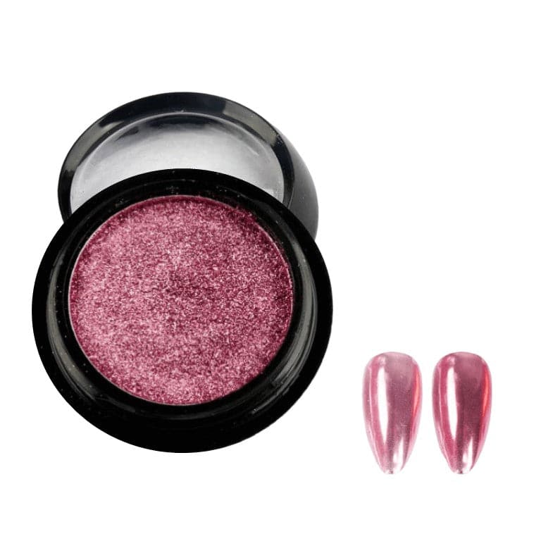 Solid Metallic Mirror Powder Nail Art