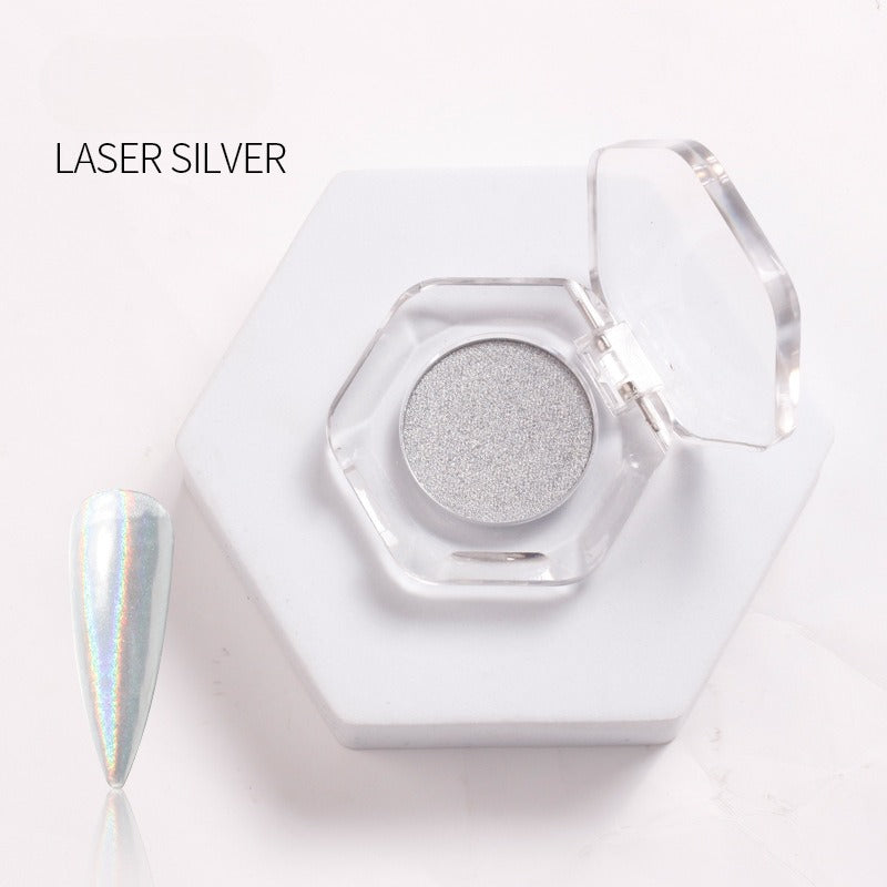 Solid Metallic Mirror Powder in Clear Flip Case