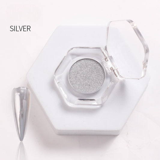 Solid Metallic Mirror Powder in Clear Flip Case