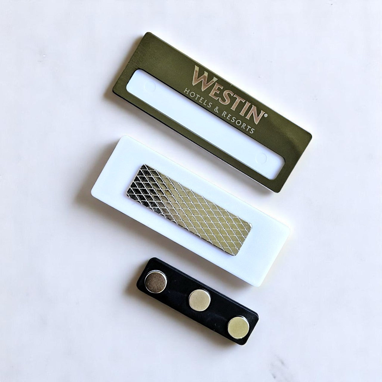 Customized Stainless Steel Magnetic Name Badge – Laser Engraved