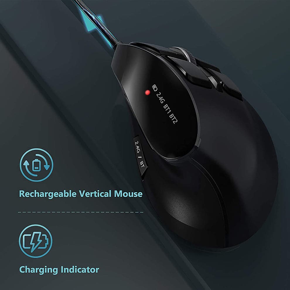 Wireless Multi-device Ergonomic Vertical Mouse