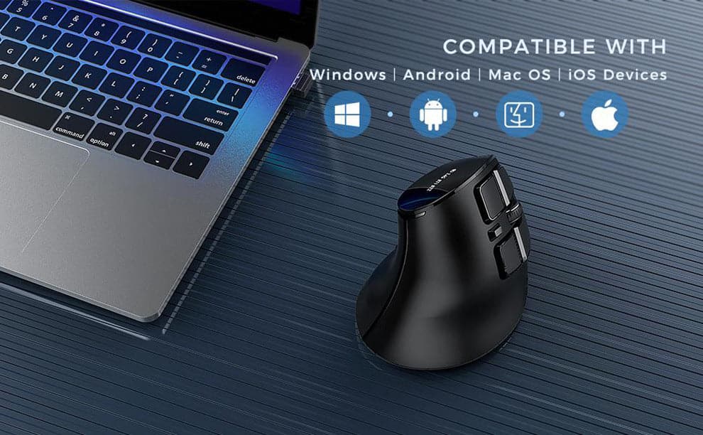 Wireless Multi-device Ergonomic Vertical Mouse