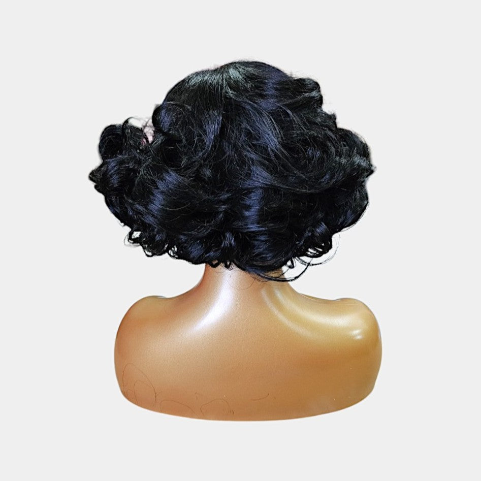 10” Big Curly Black Double Drawn Lace Closure Wig – 100% Human Hair | 4x4 Closure