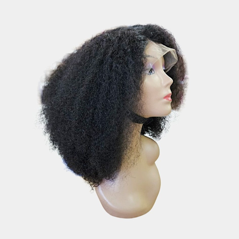 14” New Curly Double Drawn Frontal Lace Wig  – 100% Human Hair | 13x4 Frontal