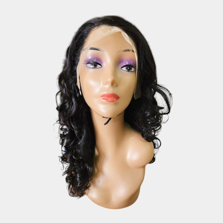 20” Fumi 1B Colour Full Frontal Lace Wig  – 100% Human Hair | 13x4 Frontal