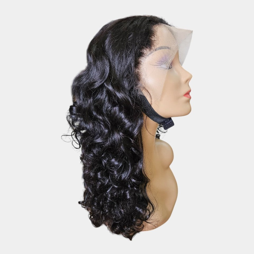 20” Fumi 1B Colour Full Frontal Lace Wig  – 100% Human Hair | 13x4 Frontal