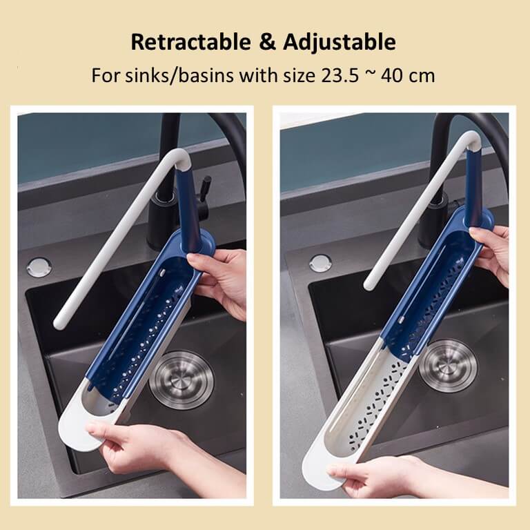 Adjustable Blue Sink Rack