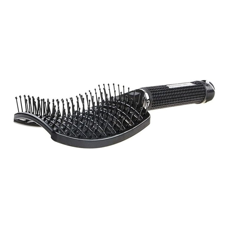 Professional Curved Vented Black Hair Brush