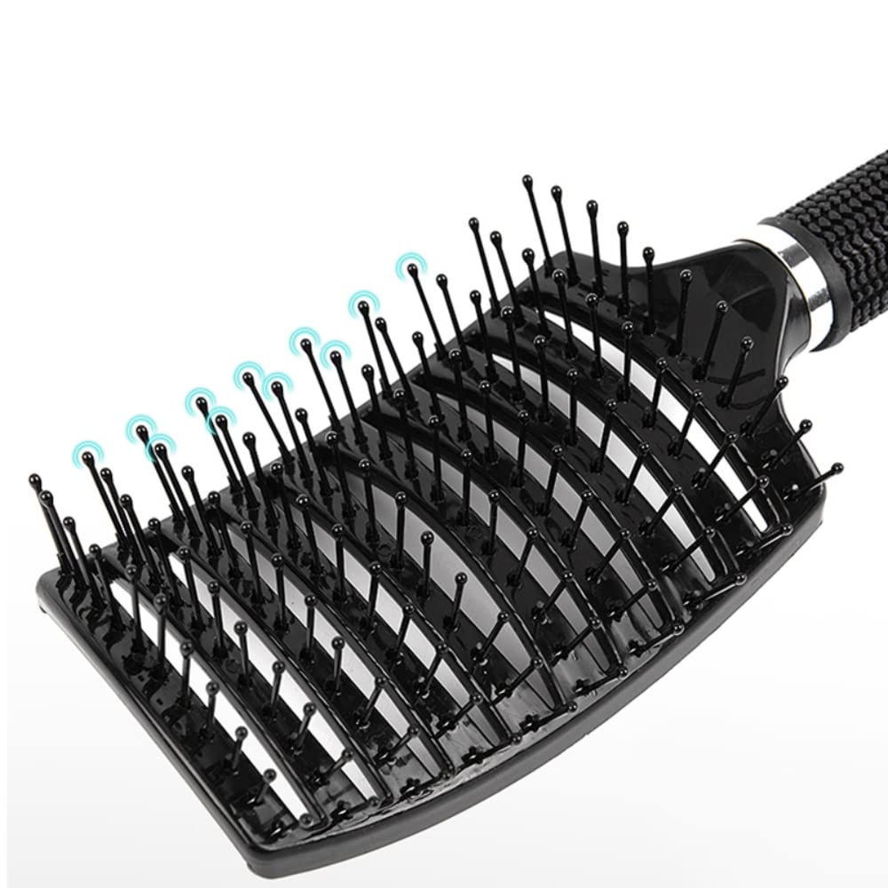 Professional Curved Vented Black Hair Brush
