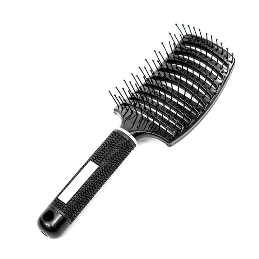 Professional Curved Vented Black Hair Brush