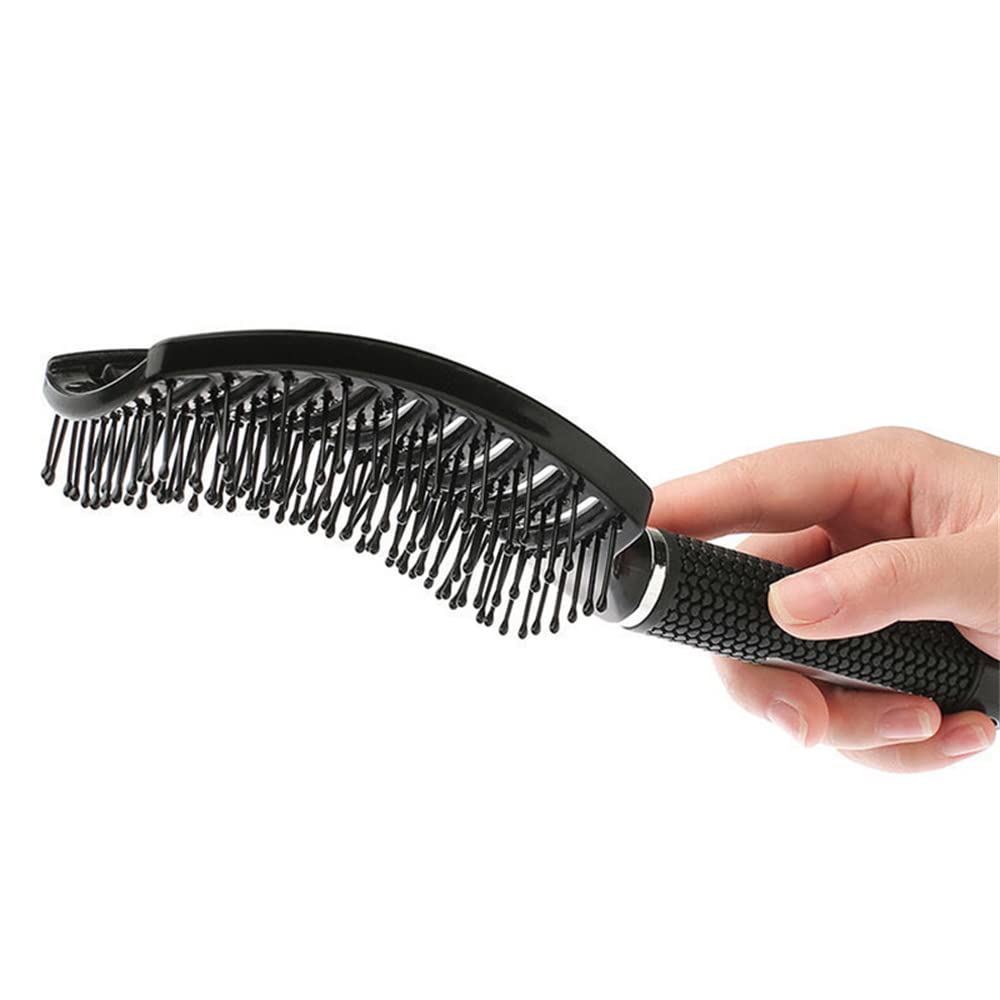 Professional Curved Vented Black Hair Brush