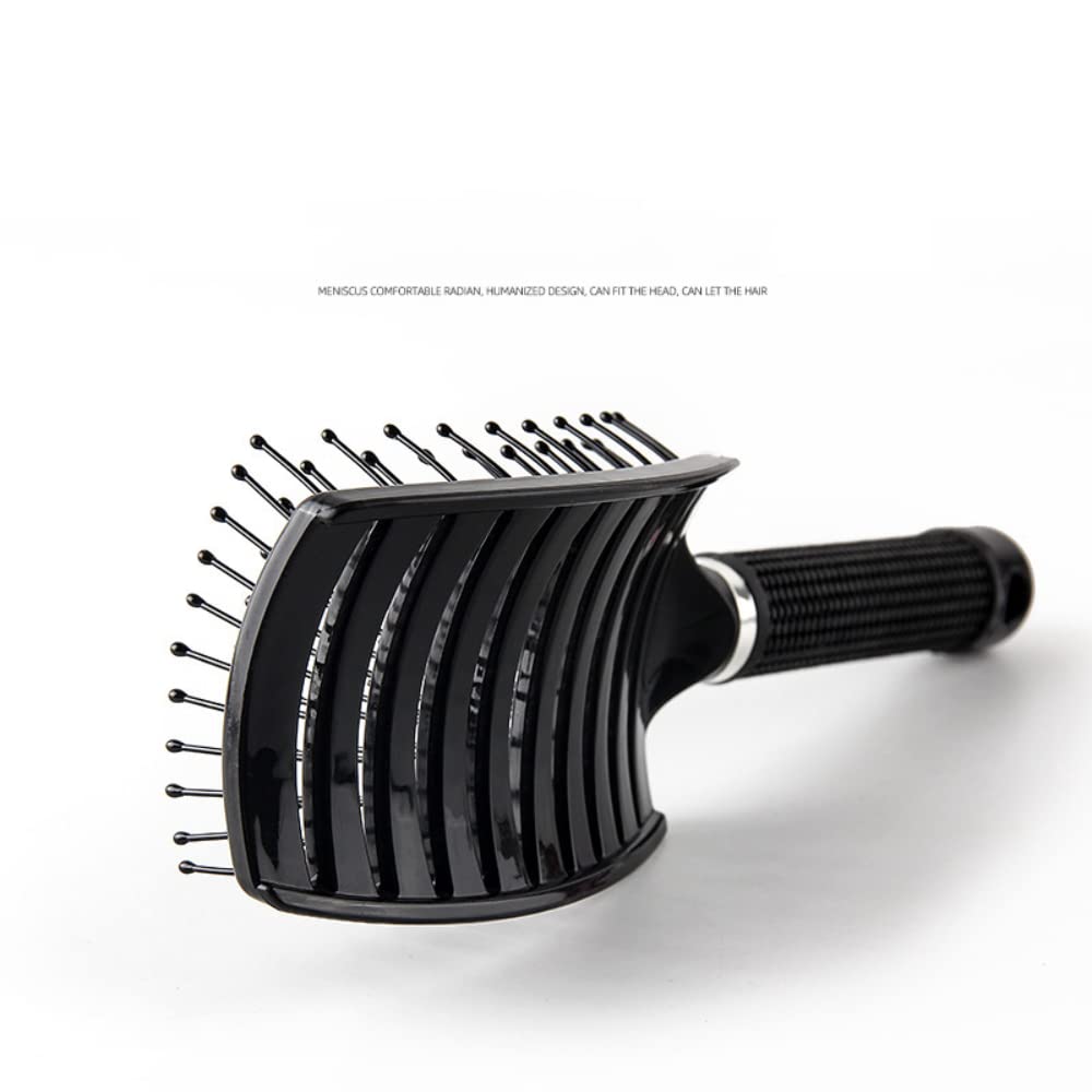 Professional Curved Vented Black Hair Brush