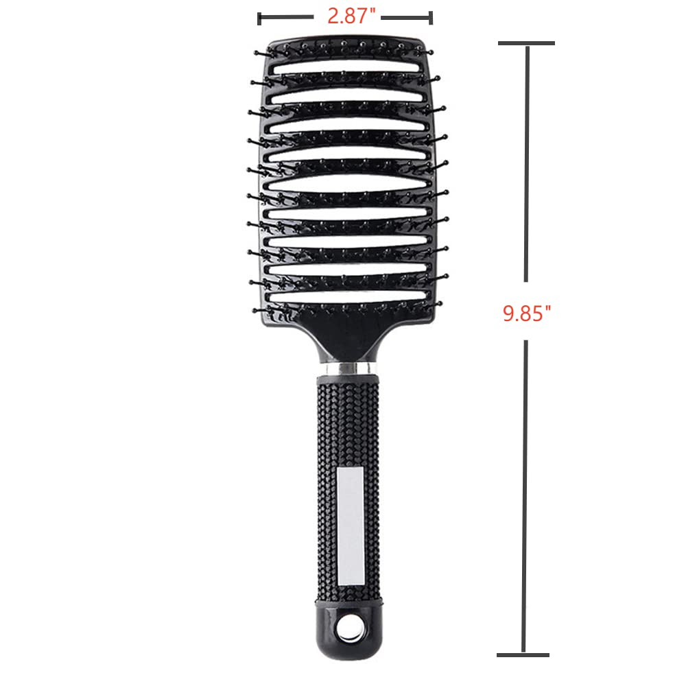 Professional Curved Vented Black Hair Brush