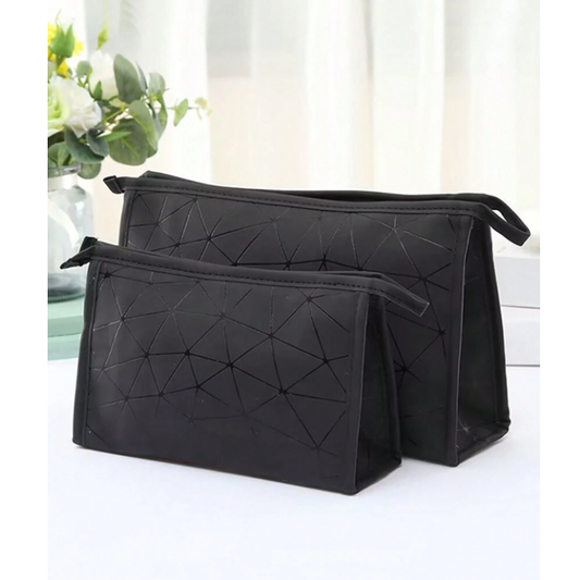 Black Diamond Pattern Makeup Pouch