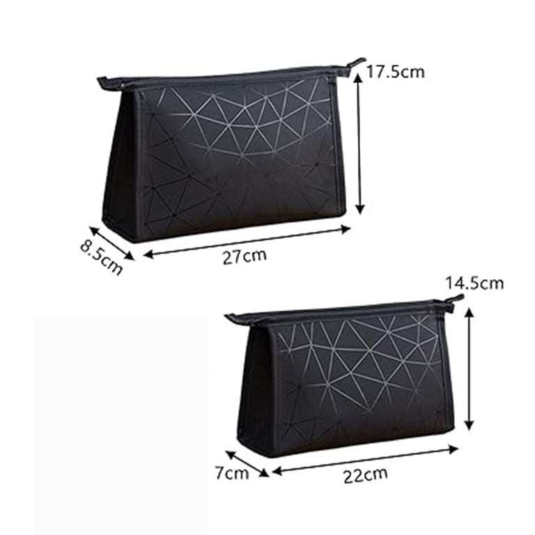 Black Diamond Pattern Makeup Pouch