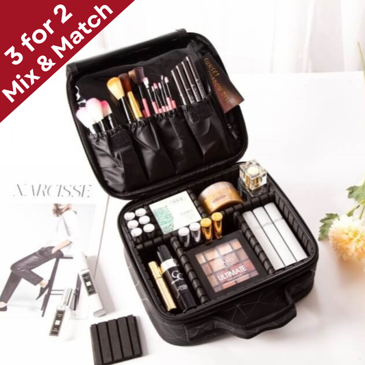 Black Diamond Pattern Makeup Bag