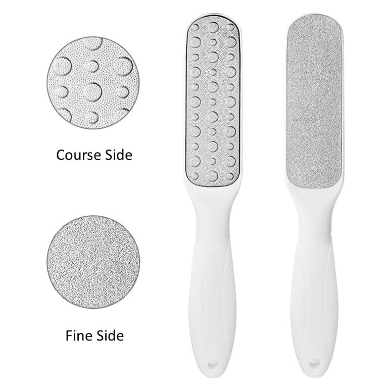 Double-Sided White Stainless Steel Foot File