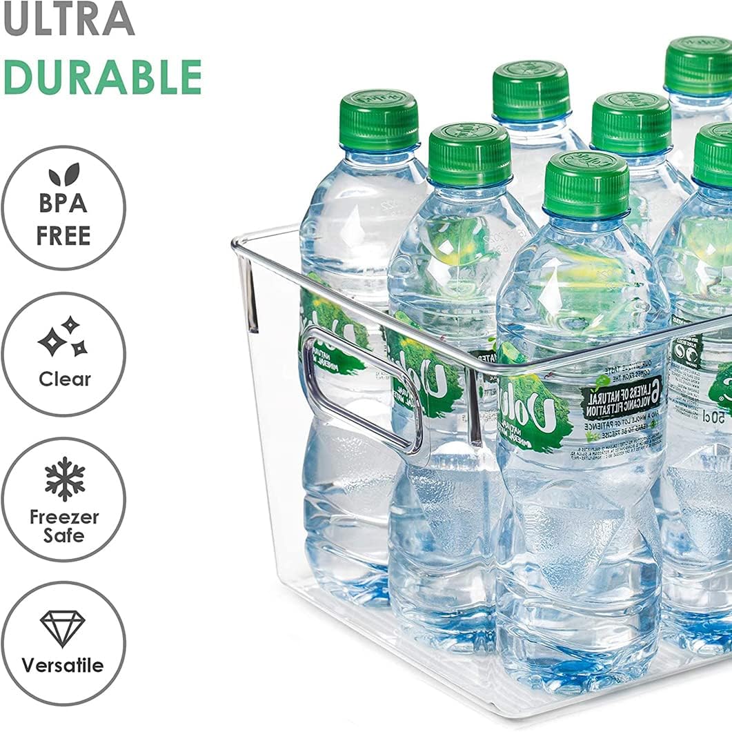 Extra-Large Clear Stackable Storage Boxes with Handles (4pcs)