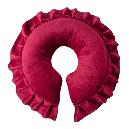 U-Shaped Flower Massage Pillow (Burgundy Red)