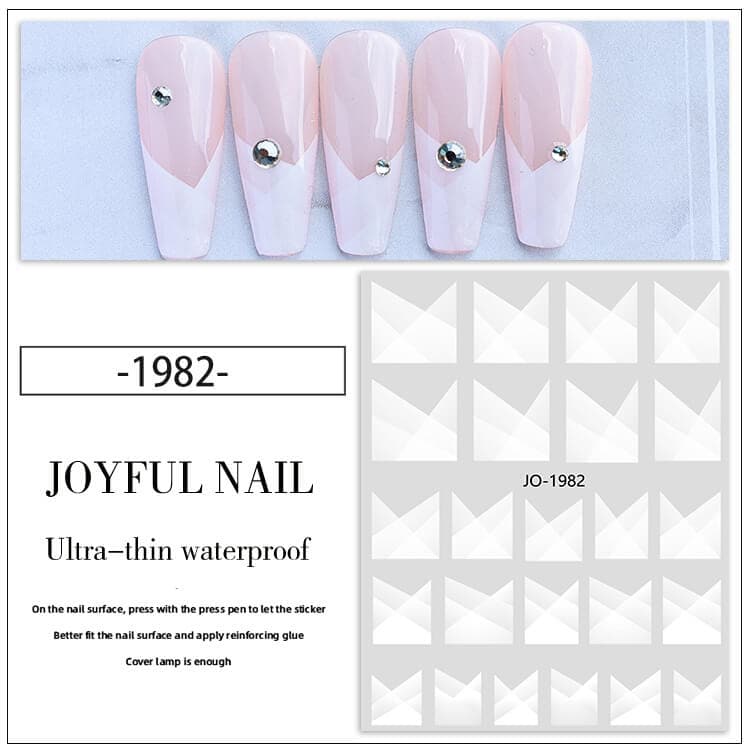 French Ombre Nail Art Stencils
