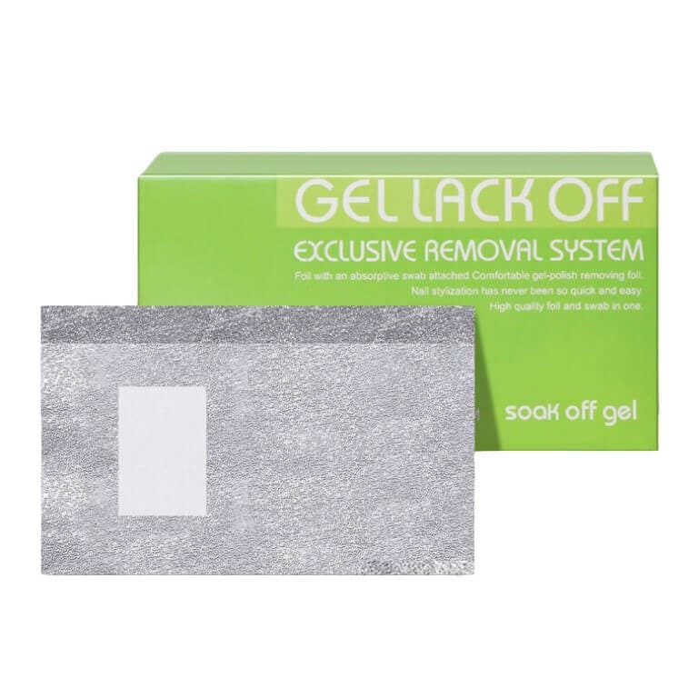 Gel Remover Foil Wraps with Cotton (100 Pieces)