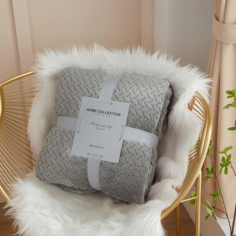 🎁 Grey Maize Pattern Flannel Fleece Blanket (100% off)