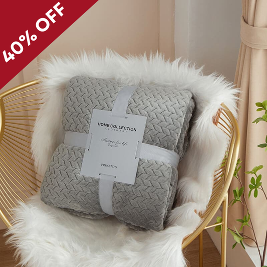 Grey Maize Pattern Flannel Fleece Blanket