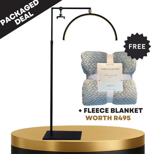 Half Moon LED Beauty Lamp with Cellphone Clip