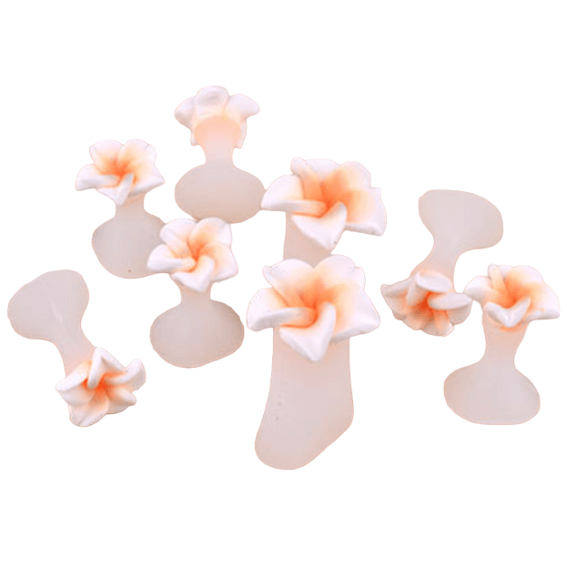 Individual Silicone Flower Pedicure Toe Separators (8 pcs)