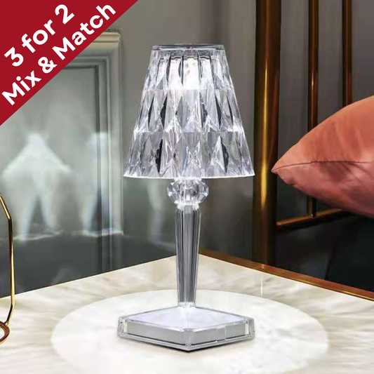 Mini Rechargeable LED Crystal Diamond Table Lamp