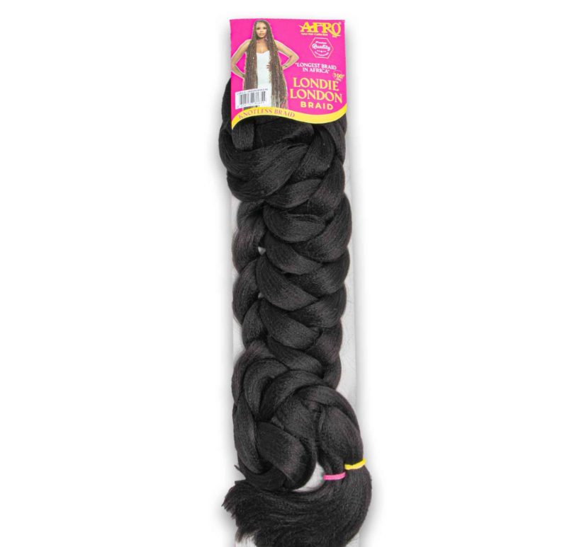 Londie London Premium Knotless Hair Braid 100" - Tangle Free Hot Water Set (2 Packs per Head)