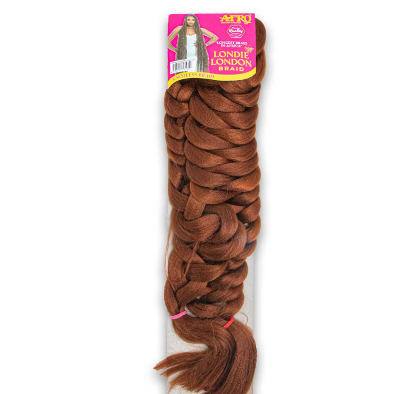 Londie London Premium Knotless Hair Braid 100" - Tangle Free Hot Water Set (2 Packs per Head)