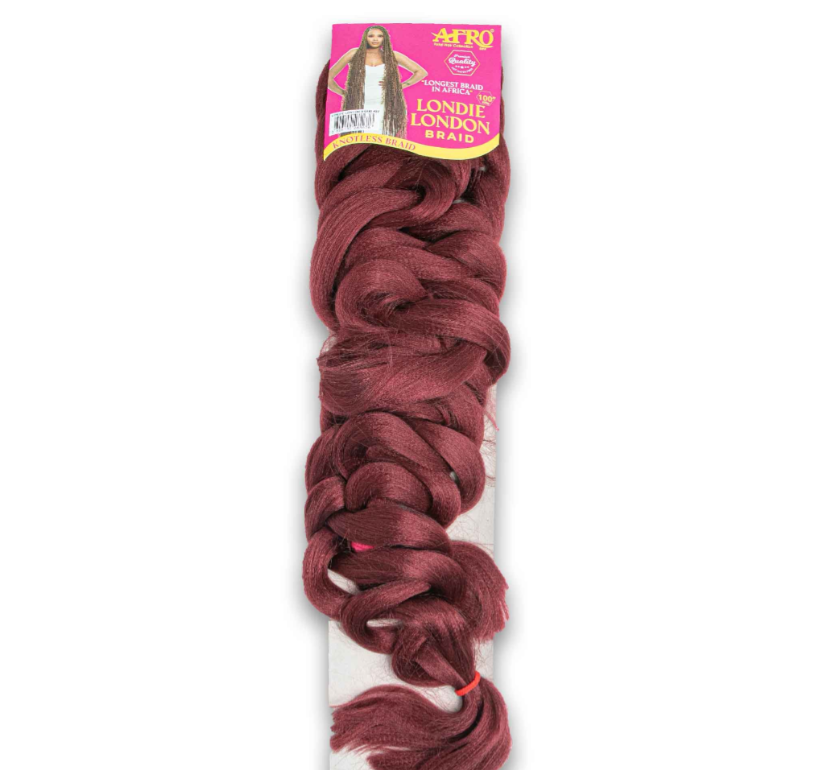 Londie London Premium Knotless Hair Braid 100" - Tangle Free Hot Water Set (2 Packs per Head)