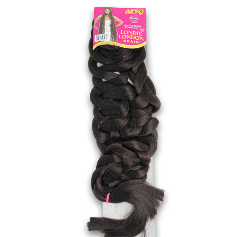 Londie London Premium Knotless Hair Braid 100" - Tangle Free Hot Water Set (2 Packs per Head)