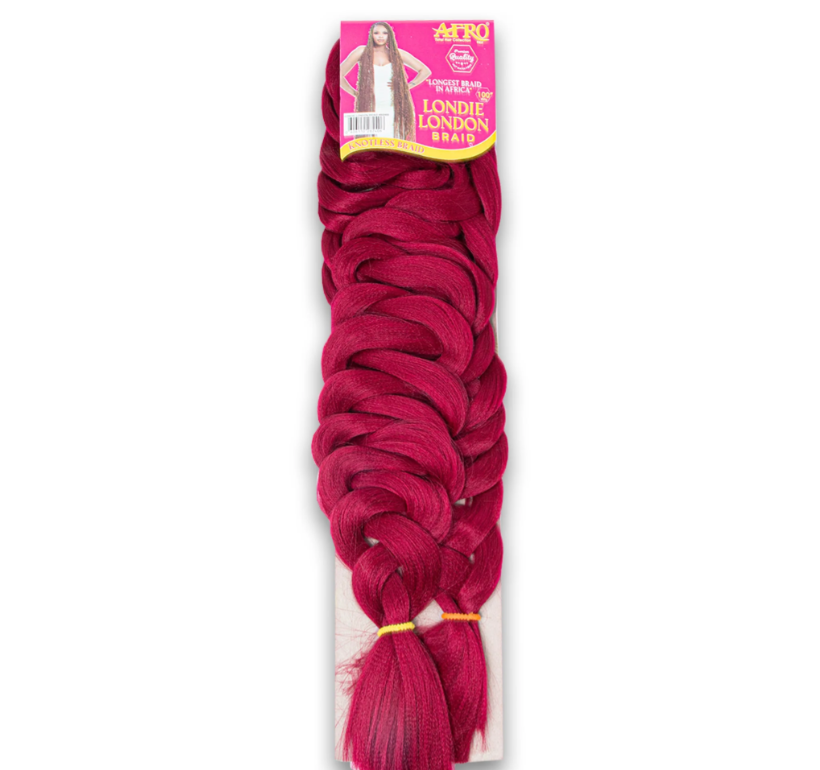 Londie London Premium Knotless Hair Braid 100" - Tangle Free Hot Water Set (2 Packs per Head)