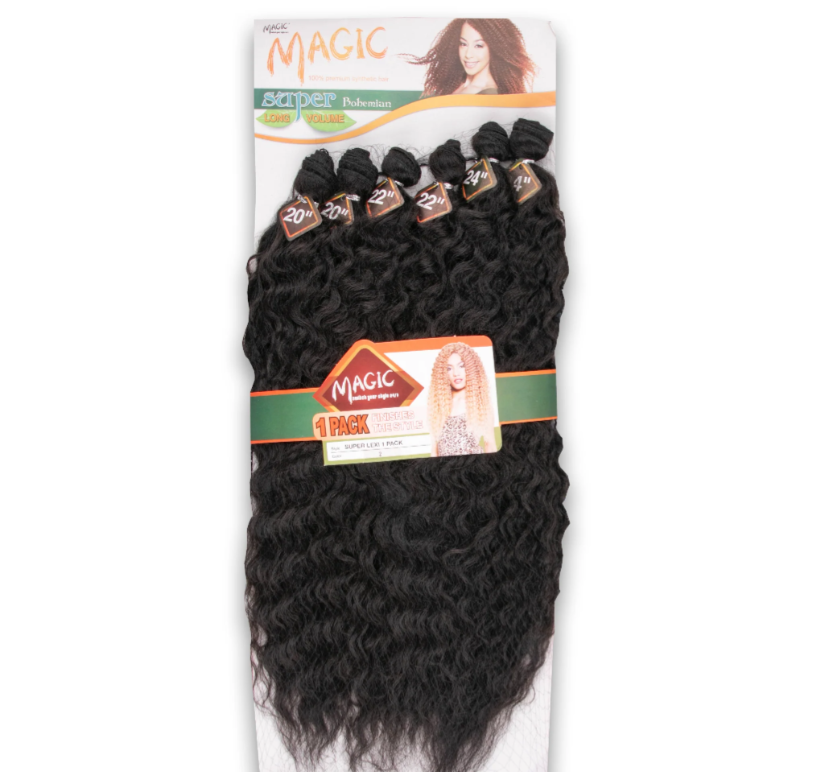 Magic Super Bohemian Lexi Weave 20"/22"/24" - Soft Curly Natural Finish (1 Pack per Head)
