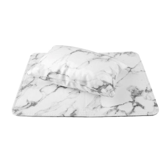 Marble Manicure Pillow and Foldable Mat Set
