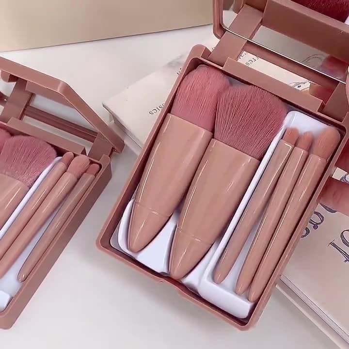 Mini Travel Makeup Brush Set in Box (5 Brushes)