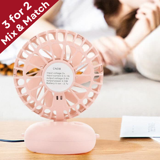 Mini Electric Adjustable Fan - Pink