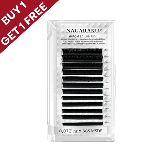 NAGARAKU Easy-fan Blooming Lash Tray Mixed Lengths / C / 8-15mm