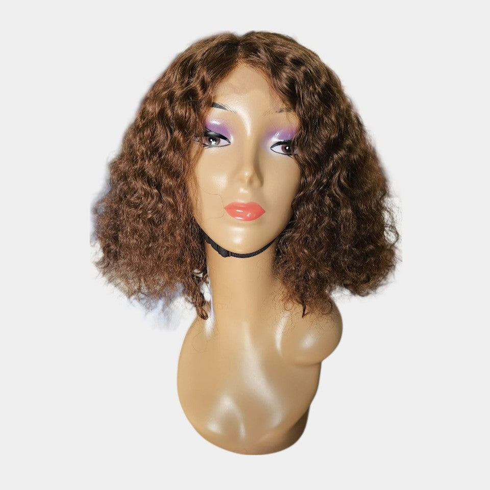 One Size #4 Colour Water Wave Double Drawn Wig – 100% Human Hair | 4x4 Closure