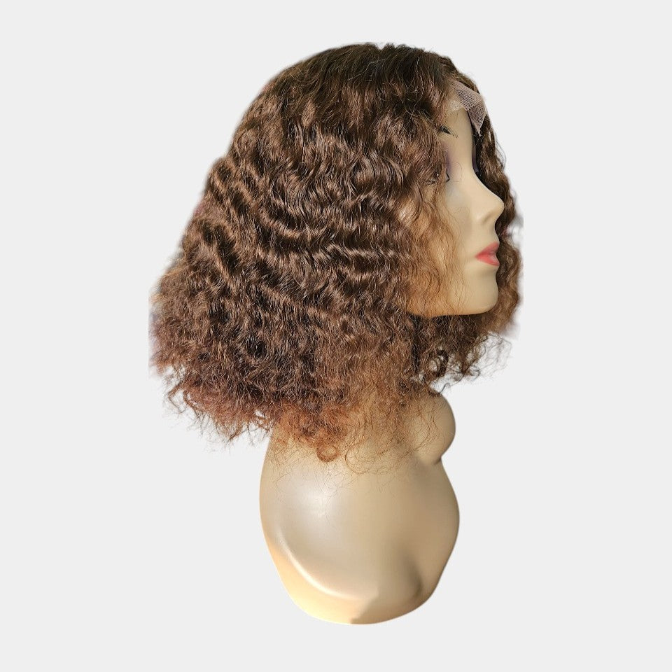 One Size #4 Colour Water Wave Double Drawn Wig – 100% Human Hair | 4x4 Closure