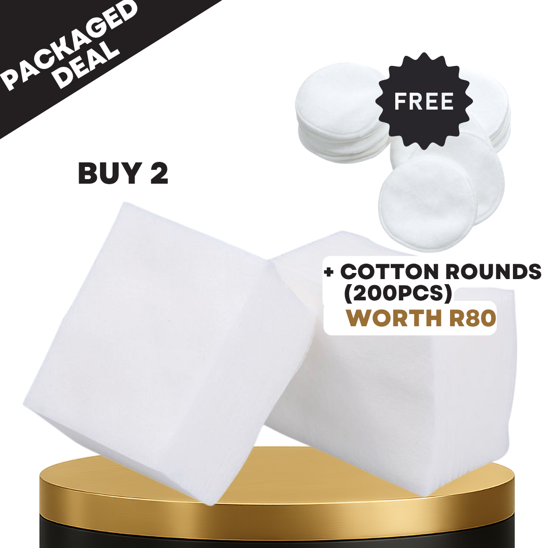 Ultra-thin Square Cotton Pads (1200 pcs)