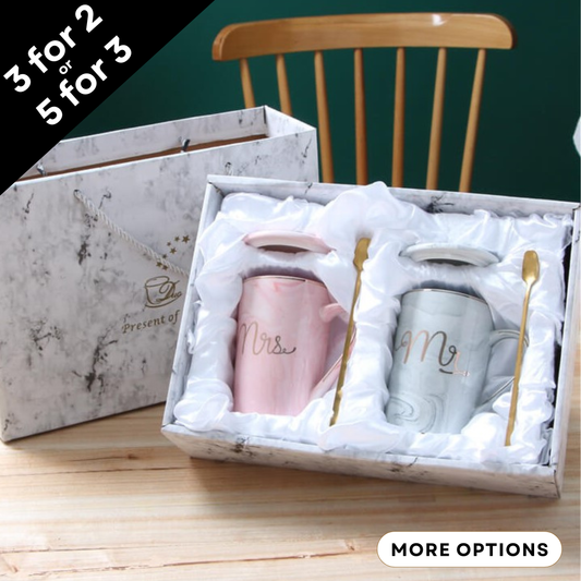 Couple Marble Mugs Gift Set