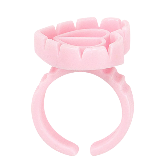 Pink Heart Volume Fanning Glue Ring (100 pcs)